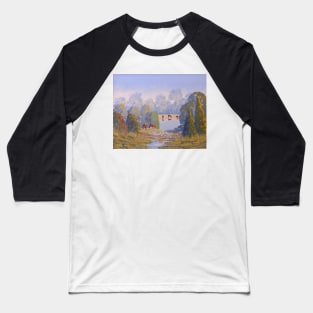 NSW River Crossing - Oil on Board Baseball T-Shirt